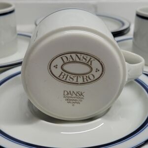 Dansk Bistro White and Blue Dinnerware Set